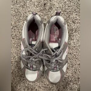 Skechers Gray and Pink Sneakers